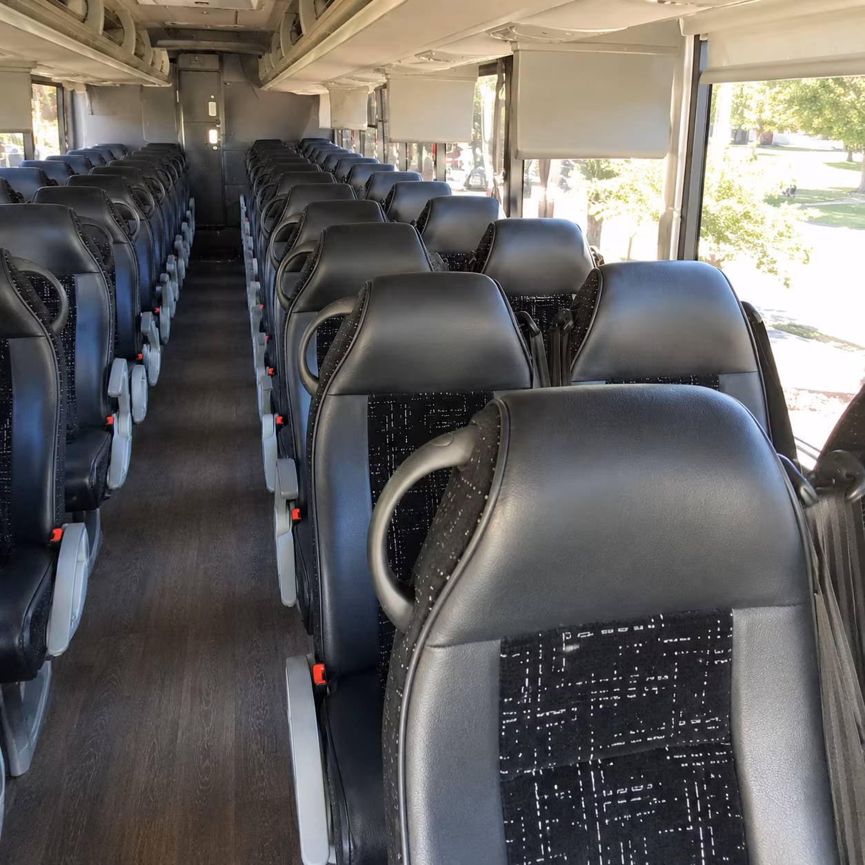 augusta charter bus rental interior