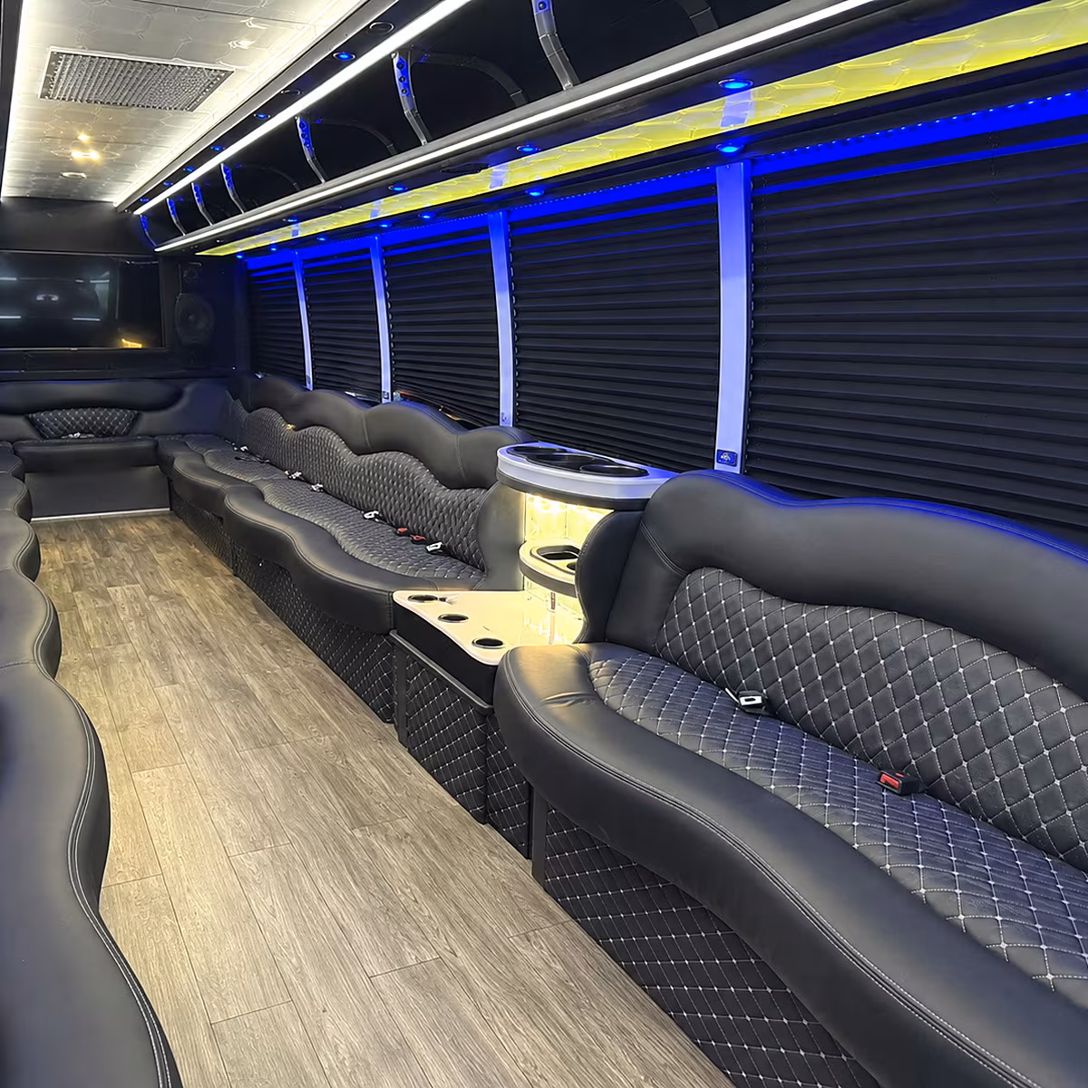 party buses that keep the celebration going from pickup to drop off